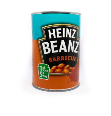 Sheffield, Ingiltere-19 Mart 2019: Heinz fırında fasulye Barbekü kalay