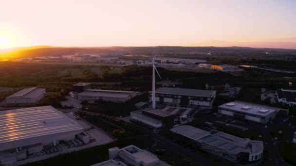 4K Aerial Drone footage of Sheffield and Rotherham during a perfect sunset - Spring 2019 — Stock Video