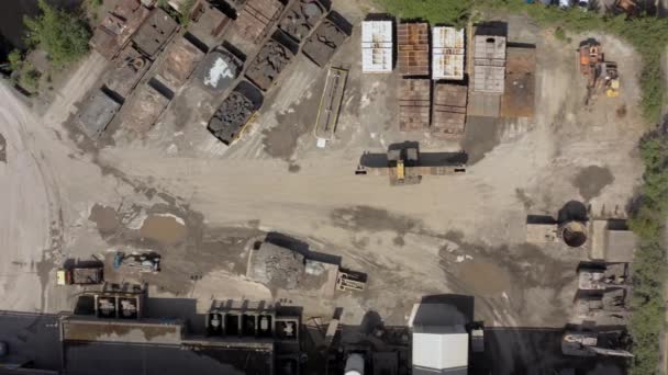 Съемки с воздуха в Шеффилде - крупный сталелитейный завод — стоковое видео