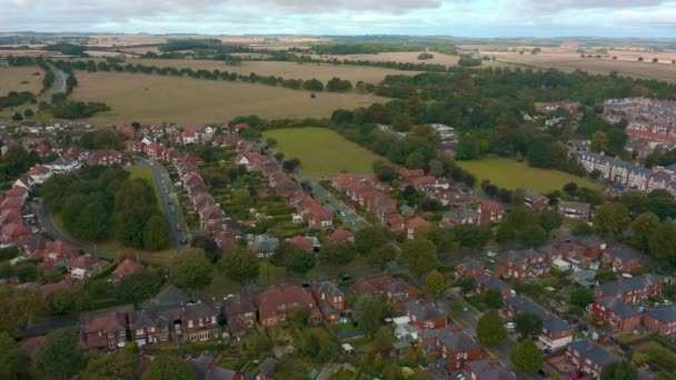 Widok z lotu ptaka na miasto Beverley i na Westwood, East Yorkshire, UK 2019 — Wideo stockowe