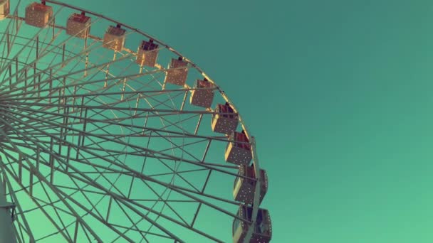 Ferris Wheel High Carousel Sky Green — Stock Video