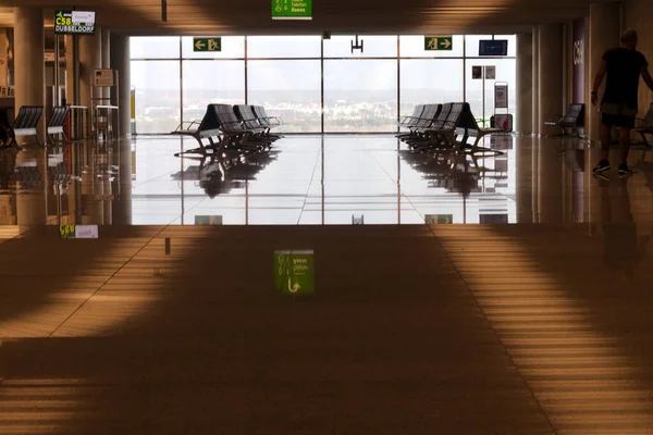 Palma Mallorca Spain August 2019 Waiting Area Airport Empty Seats — Stock Photo, Image