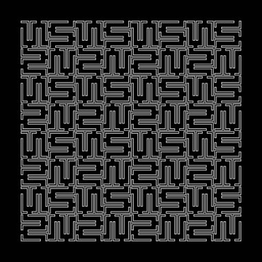 Kenarlık çerçevesi ile soyut desen