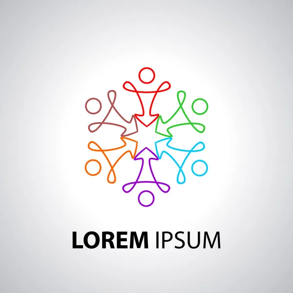 Ekip çalışması sosyal net insanlar birlikte simge vektör görüntü