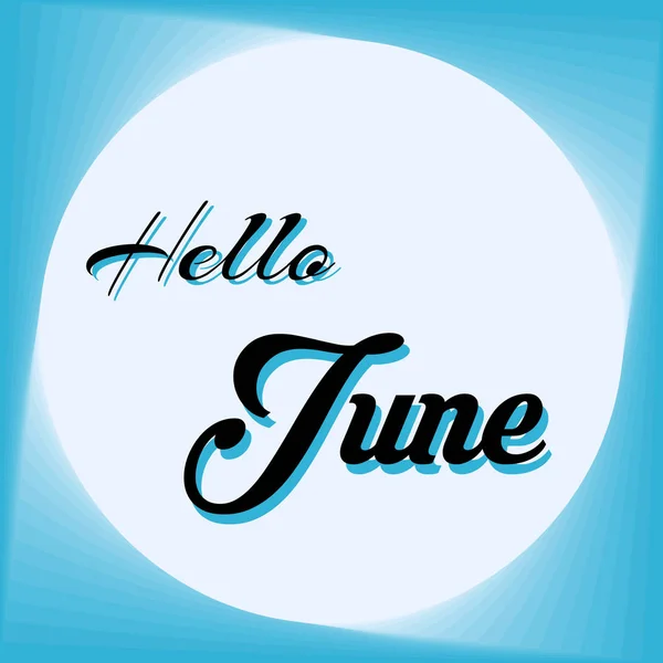Bună, June. Elemente pentru invitații, postere, felicitări — Vector de stoc