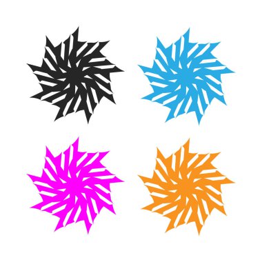 Soyut rüzgar sembolü vektörü kümesi. Soyut rüzgar simgesi