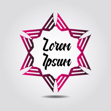 Sembol vektör şablonu. Kart şablonuna selam