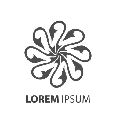 Soyut sembol vektörü. Soyut süs. Soyut simge şablonu