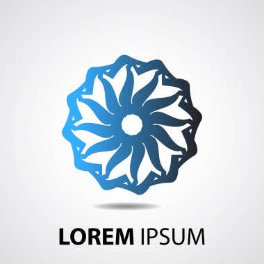 Soyut sembol vektörü. Soyut logo veya simge şablonu