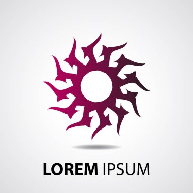 Soyut sembol vektörü. Soyut logo veya simge şablonu