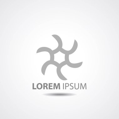 Soyut spinner logo kavramı