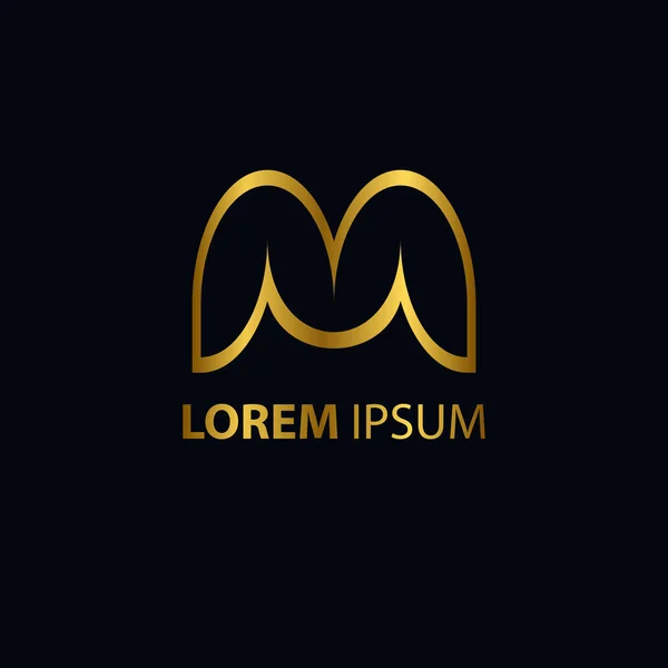 Lettera M logotipo — Vettoriale Stock