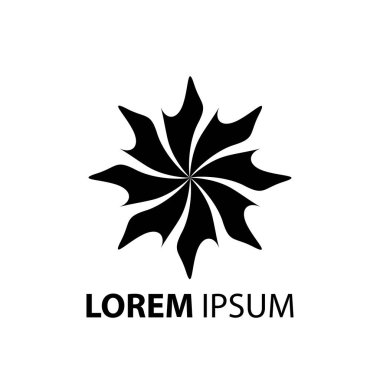 Soyut sembol vektörü. Soyut süs. Soyut logo veya simge şablonu