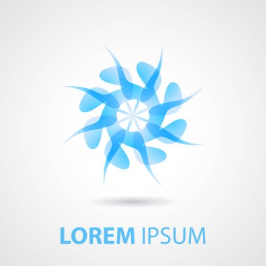 Soyut sembol vektörü. Soyut süs. Soyut logo veya simge şablonu