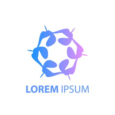 Soyut sembol vektörü. Soyut süs. Soyut logo veya simge şablonu