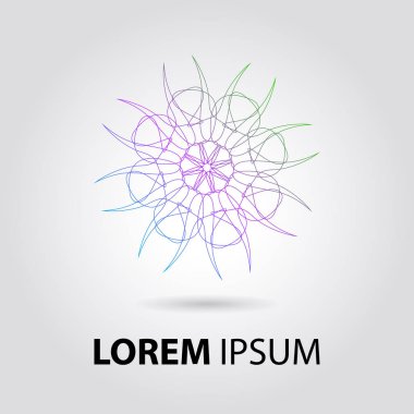 Soyut sembol vektörü. Soyut süs. Soyut logo veya simge şablonu