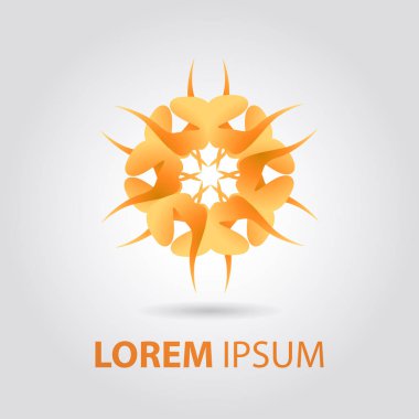 Soyut sembol vektörü. Soyut süs. Soyut logo veya simge şablonu