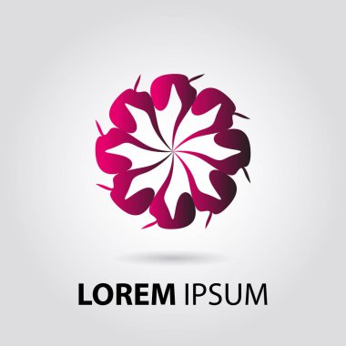 Soyut sembol vektörü. Soyut süs. Soyut logo veya simge şablonu