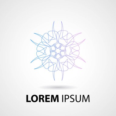 Soyut sembol vektörü. Soyut süs. Soyut logo veya simge şablonu