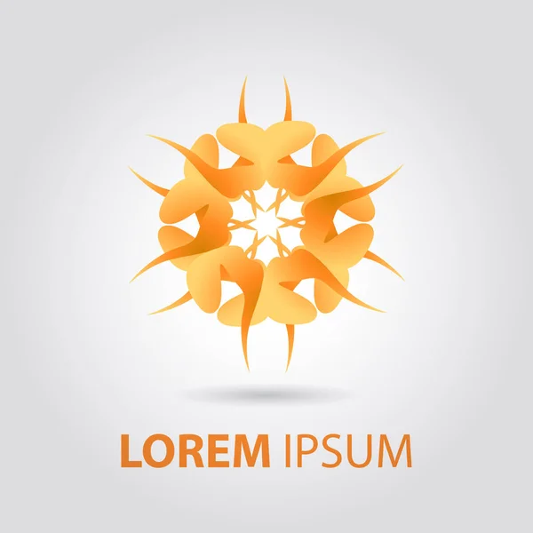 Soyut sembol vektörü. Soyut süs. Soyut logo veya simge şablonu