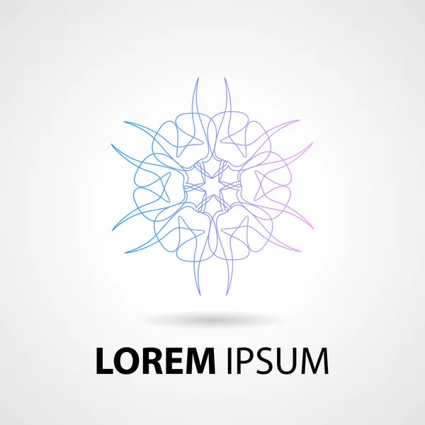 Soyut sembol vektörü. Soyut süs. Soyut logo veya simge şablonu