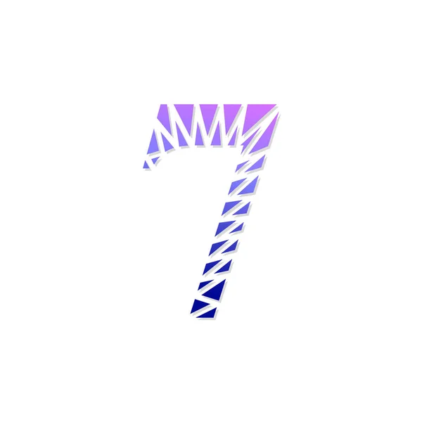 Logo numarası 7 vektör. Soyut logo numarası
