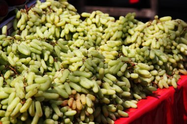 Tatlı Asya yeşil çiğ olgun üzüm berry meyve taze doğal yabani tropikal küme