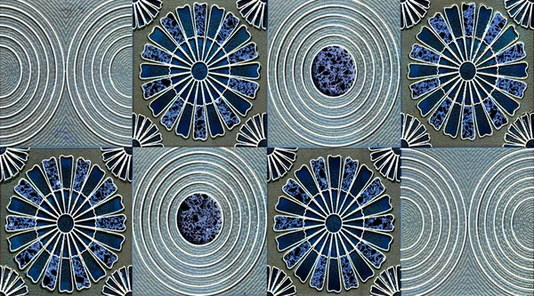 Aqua Colored abstract wall Decor, Ceramic Tile Design for bathroom ; wallpaper, linoleum, textile, web page background.