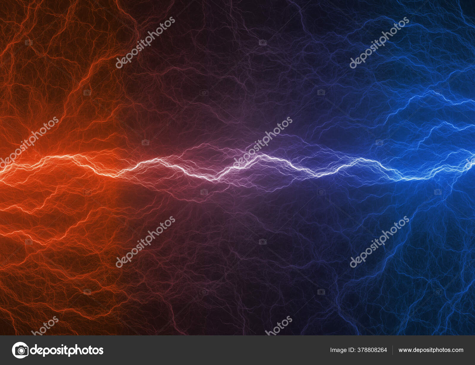 Fire Ice Lightning Abstract Electrical Background — Stock Photo