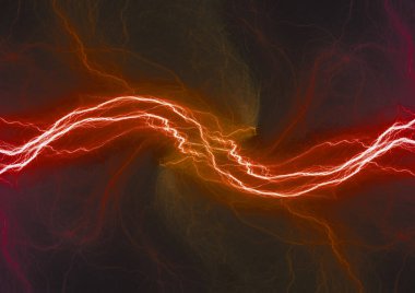 Kızgın şimşek, soyut plazma arkaplanı