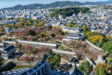 Japonya 'daki Himeji şatosundan görüntü