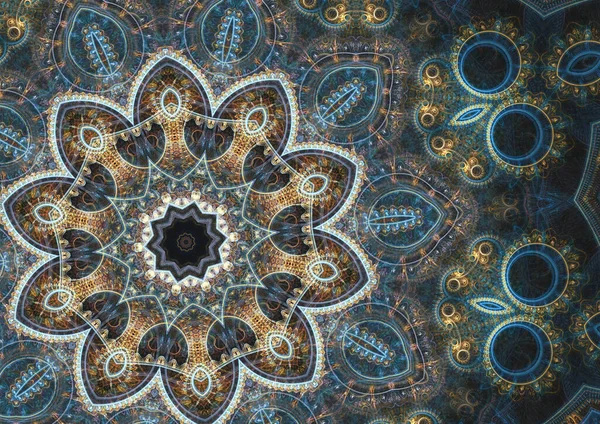 Oriental Mandala Design Květinový Abstrakt — Stock fotografie