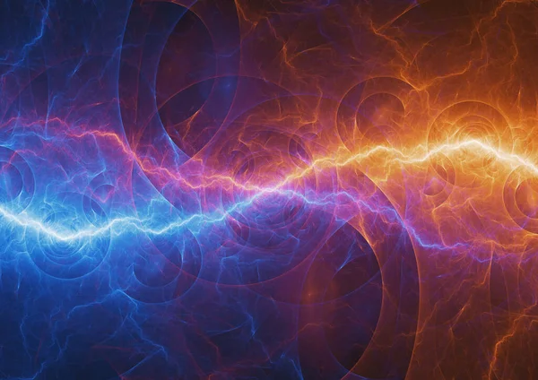 Fire Ice Lightning Background — Stock Photo, Image