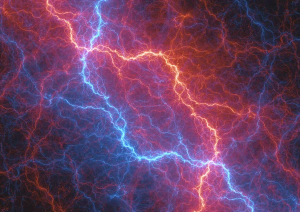 Fire Ice Lightning Abstract Electrical Background — Stock Photo, Image