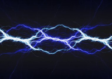 Mavi soyut yıldırım, soyut elektrik arkaplan