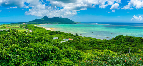 Ishigagi island from the Tamatorizaki Observation Platform, Okinawa, Japan