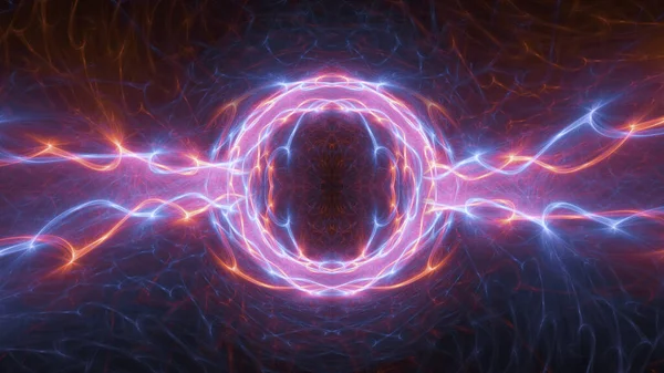 Молния Огня Льда Абстрактный Электрический Фон — стоковое фото