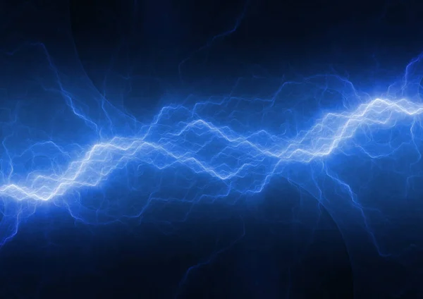 Blue Abstract Fractal Lightning Plasma Background — Stock Photo, Image