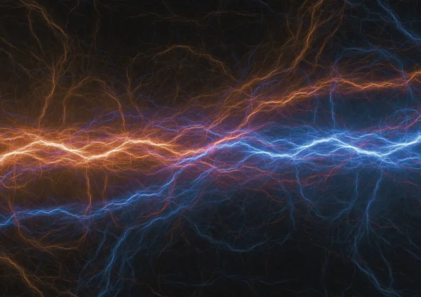 Hot Cold Fractal Lightning Plasma Elements — Stock Photo, Image