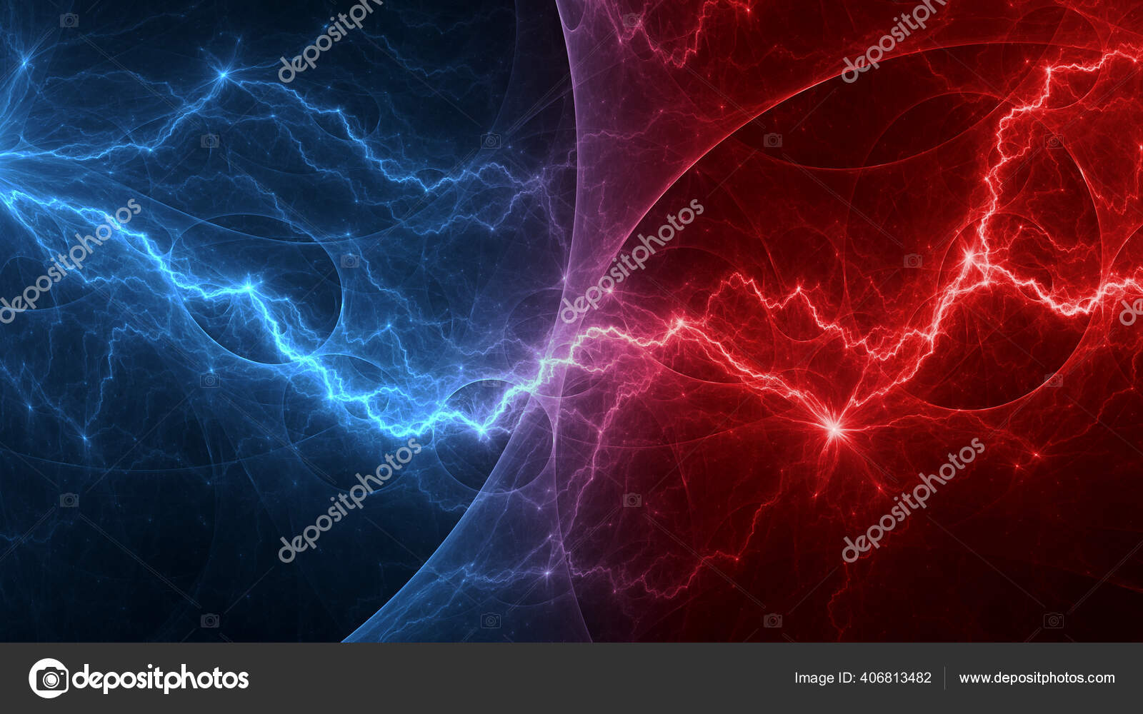 Огонь Лед Абстрактные Молнии Плазменный Фон Стоковое Фото ©cappa.