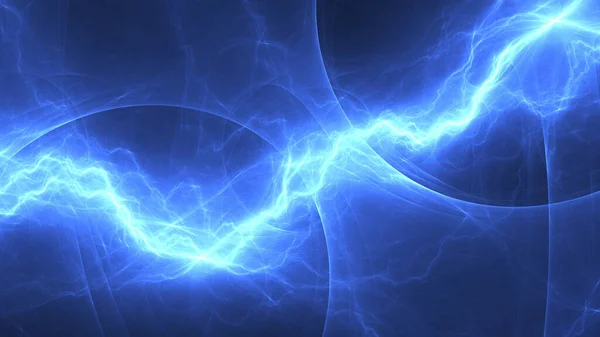 Blue lightning, abstract electrical background