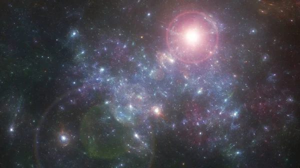 Starfield Illustration Deep Space Galaxie Hintergrund — Stockfoto