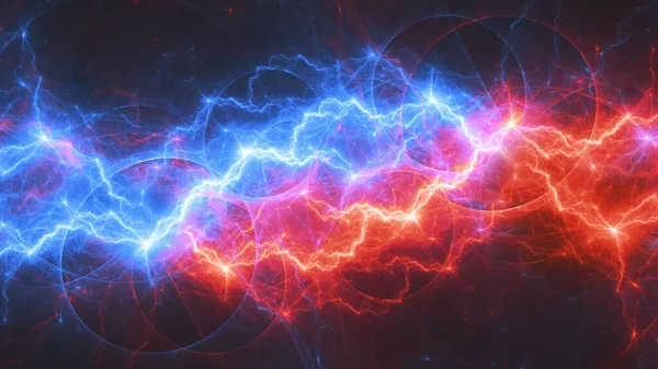 Feuer Und Eis Blitz Plasma Hintergrund — Stockfoto