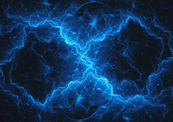 Blauer Blitz Plasma Hintergrund Abstrakte Elektrische Illustration — Stockfoto