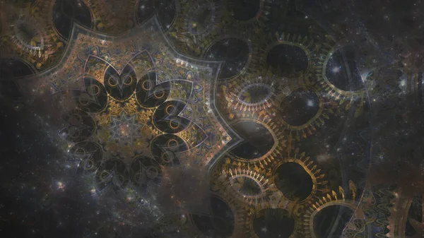 Мандала Космосе Эзотерический Фон Звезд — стоковое фото