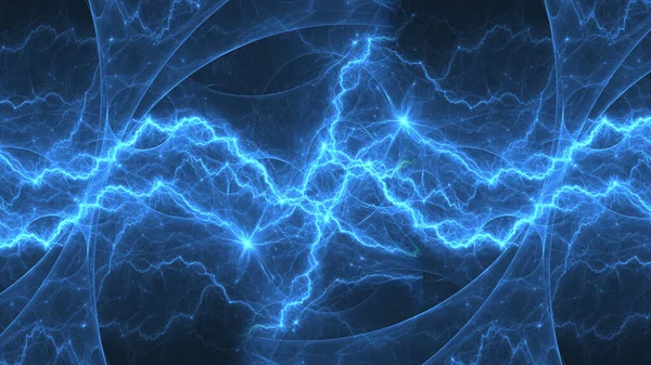 Blue Lightning Background Abstract Electrical Plasma Energy — Stock Photo, Image