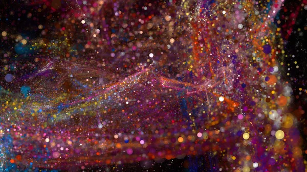 Fractal Bokeh Achtergrond Abstracte Kleurrijke Lichten — Stockfoto