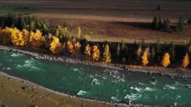 Altai, dağlar, yaz, bulutlar, şelale