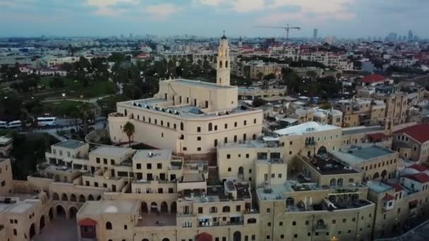 Solnedgång Jaffa Israel — Stockvideo