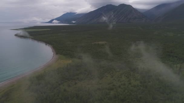 Jezioro Bajkał Góry Chmury — Wideo stockowe